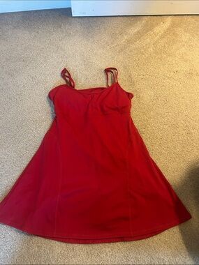 PAC 1980 Red Spaghetti Strap Dress